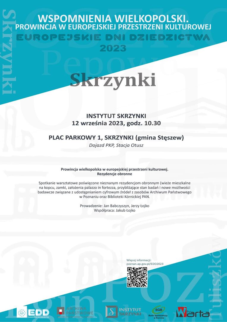 Informacja o wykładzie pt. "Prowincja wielkopolska w europejskiej przestrzeni kulturowej" w Dworze Skrzynki