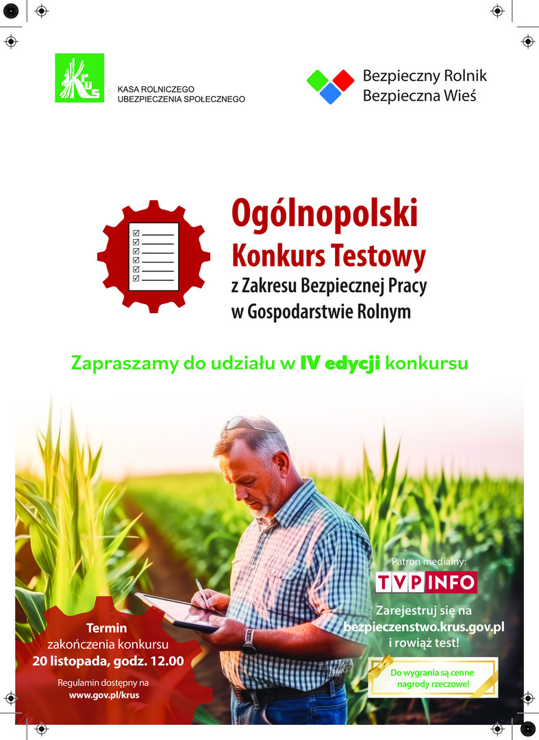 Konkurs online KRUS dla rolników