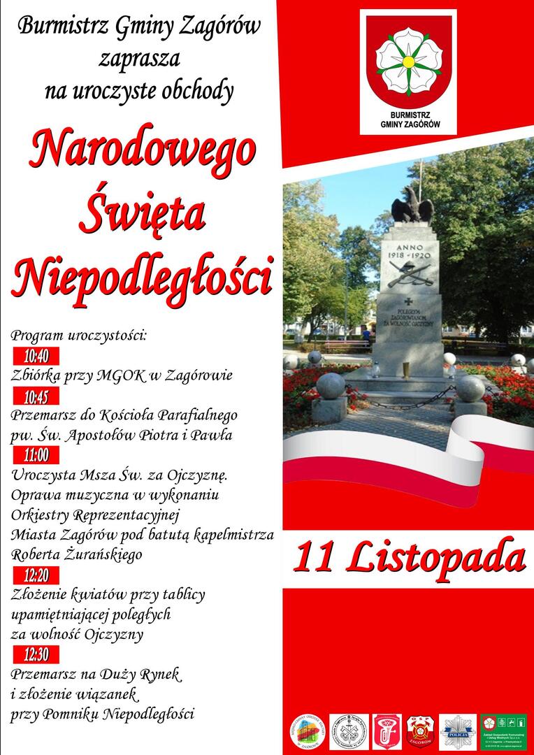 Zaproszenie na Obchody Narodowego Święta Niepodległości