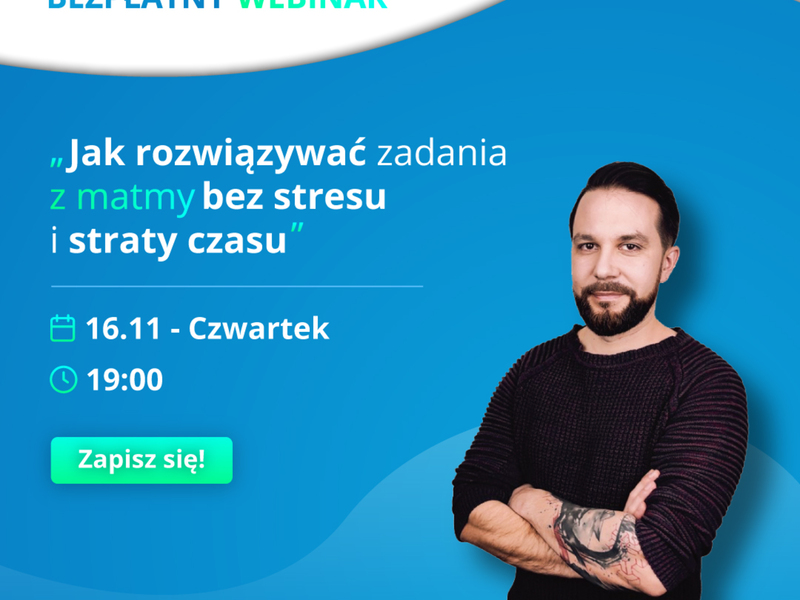 Webinar o skutecznej nauce matematyki - zaproszenie