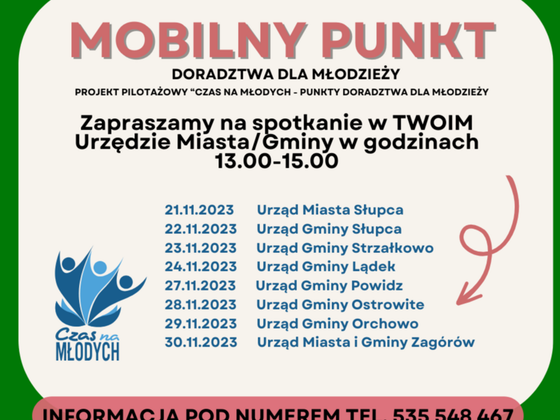 Punkt mobilny w listopadzie