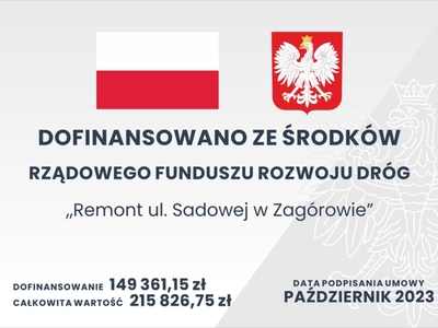 Remont ulicy Sadowej w Zagórowie