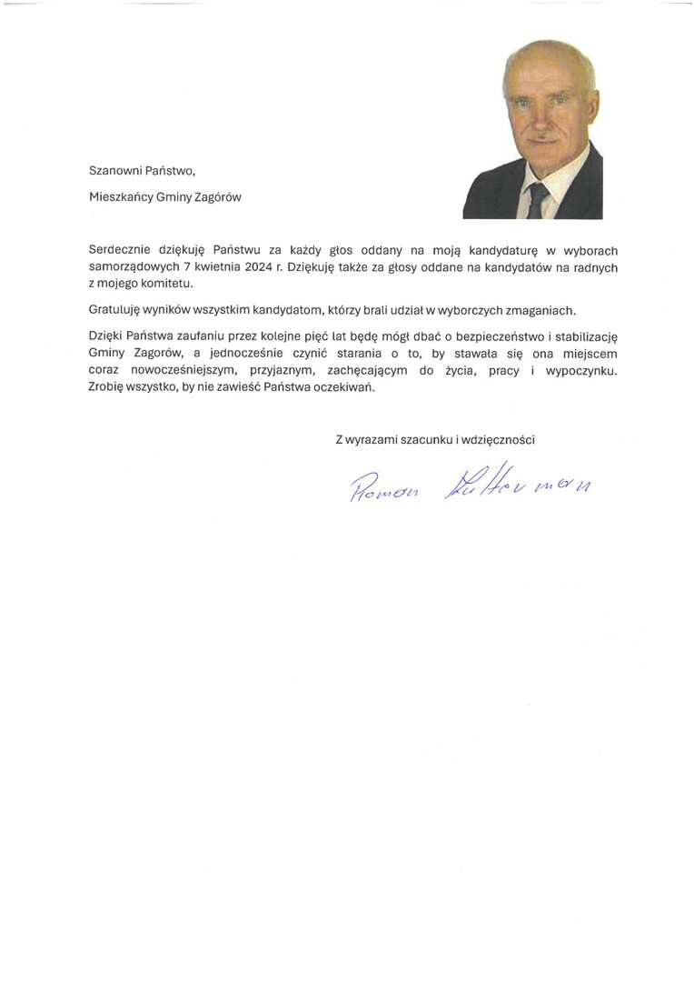 Podziękowania
