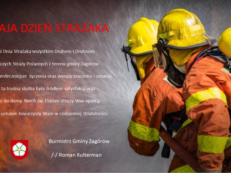 Kartka z życzeniami z okazji Dnia Strażaka