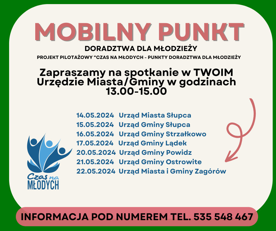 "Czas na młodych - Punkt doradczy dla młodzieży"