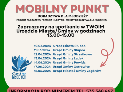 "Czas na młodych - Punkt doradczy dla młodzieży".