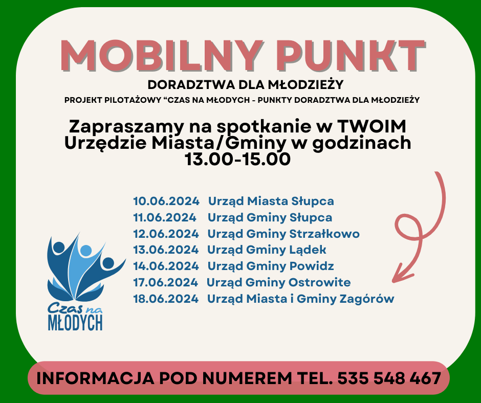 "Czas na młodych - Punkt doradczy dla młodzieży". 