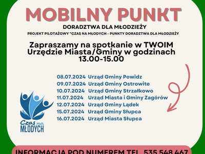 "Czas na młodych - Punkt doradczy dla młodzieży".