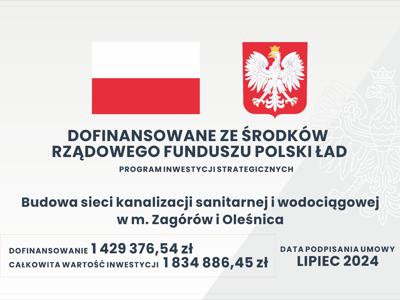 Zdjęcia wiadomości: Budowa sieci kanalizacji sanitarnej i wodociągowej w m. Zagórów i Oleśnica