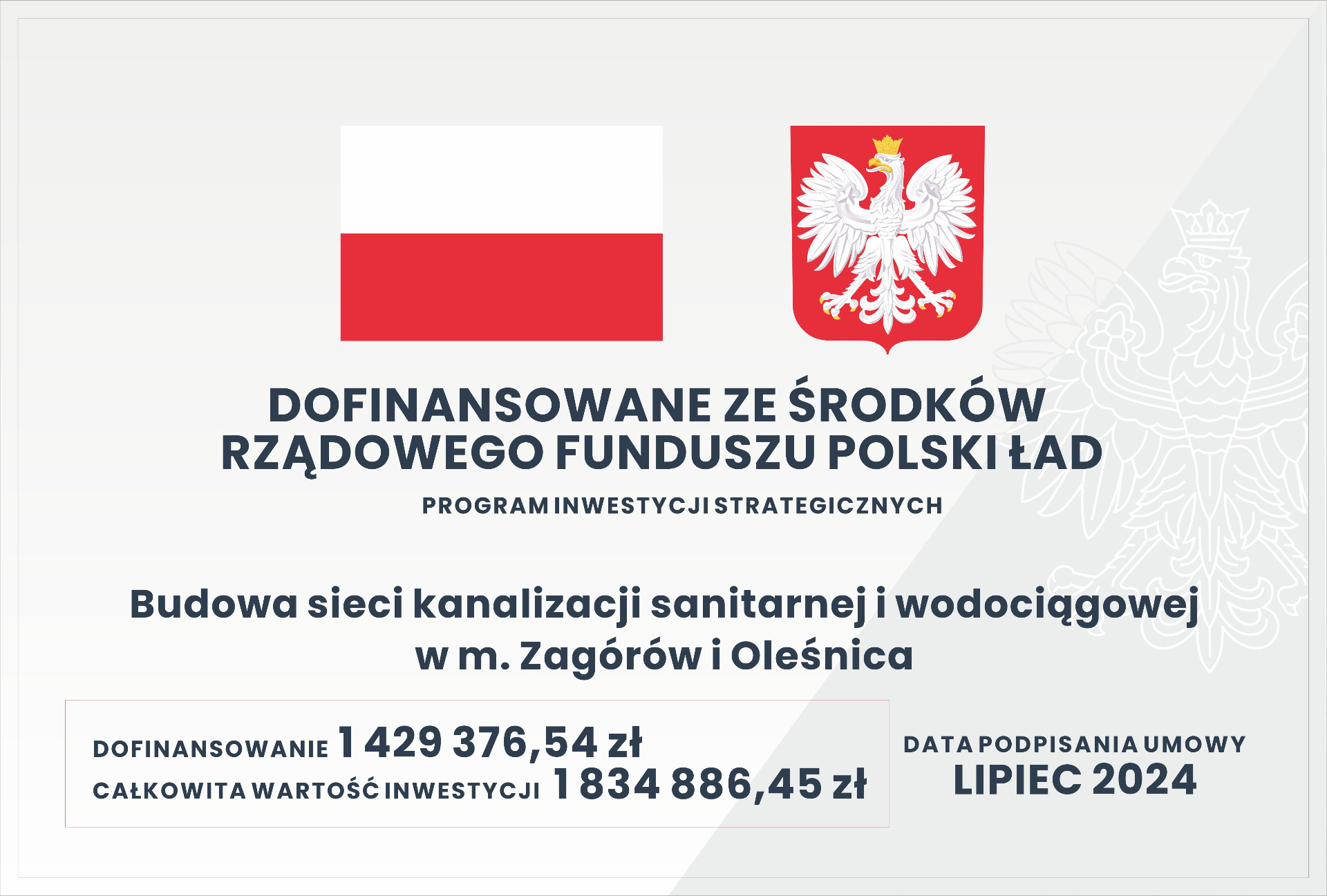 Zdjęcia wiadomości: Budowa sieci kanalizacji sanitarnej i wodociągowej w m. Zagórów i Oleśnica
