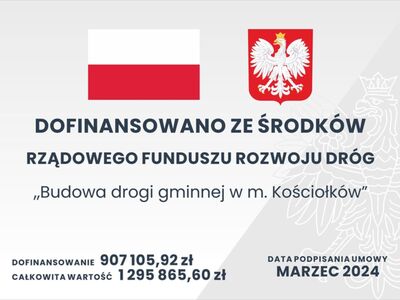 Budowa drogi gminnej w miejscowości Kościołków