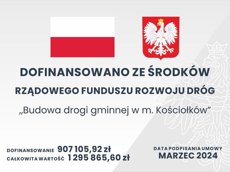 Budowa drogi gminnej w miejscowości Kościołków