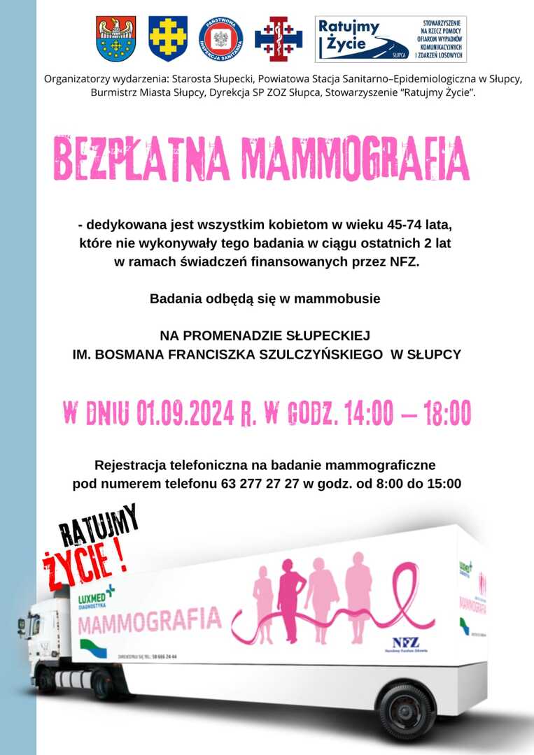 Bezpłatne badanie mammograficzne