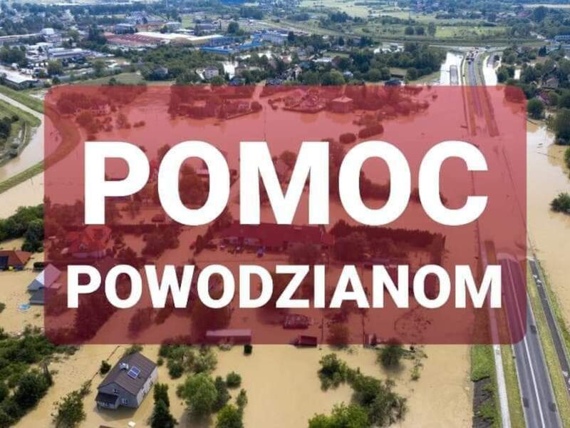 Plakat Pomoc Powodzianom