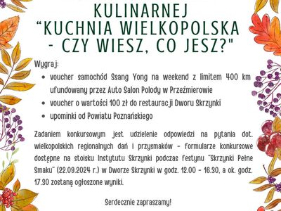 konkurs wiedzy o wielkopolskich kulinariach