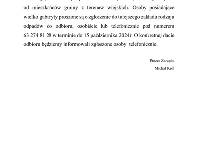 Zbiórka wielkogabarytów