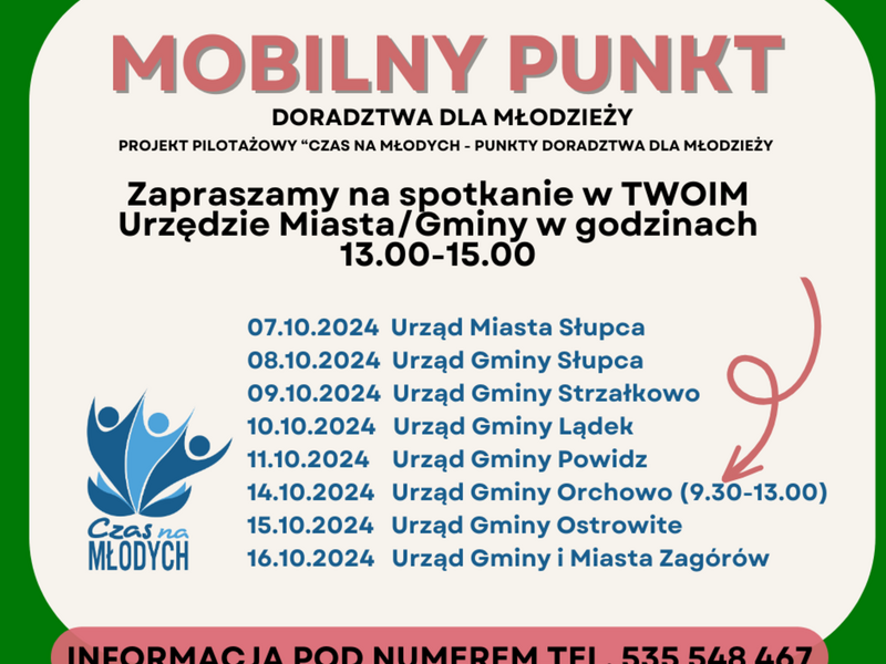 Czas na młodych - Punkt doradczy dla młodzieży