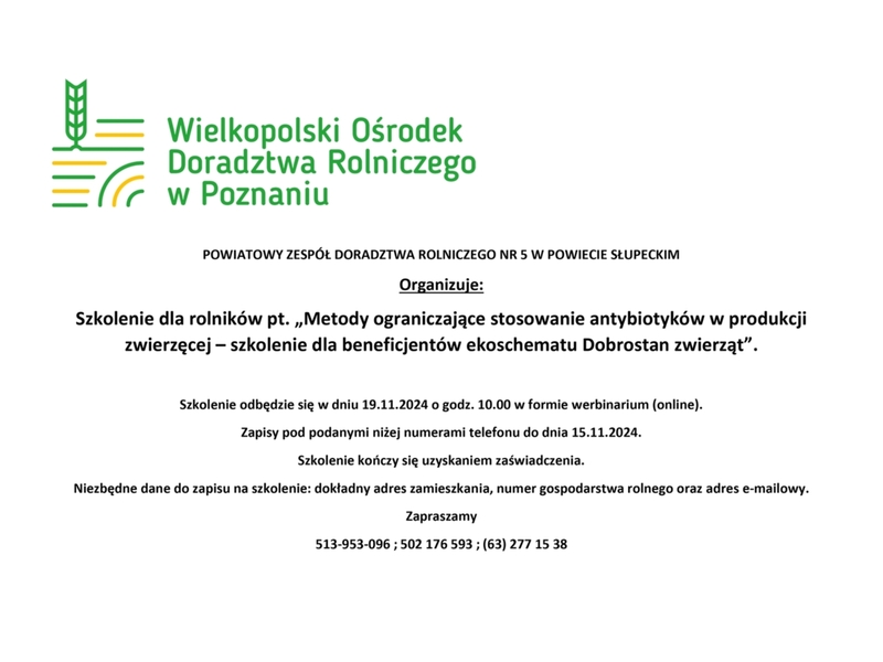 Szkolenie dla rolników