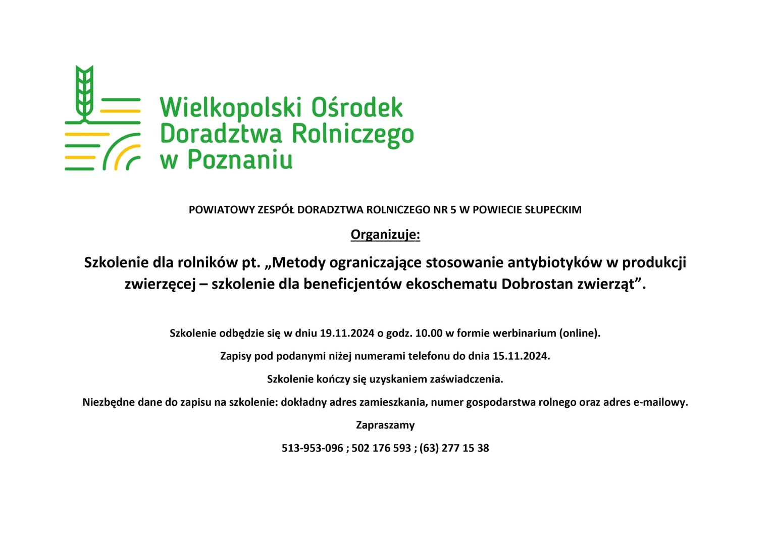 Szkolenie dla rolników