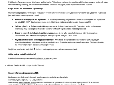 "Rybactwo- moja ścieżka do wielkiej kariery"
