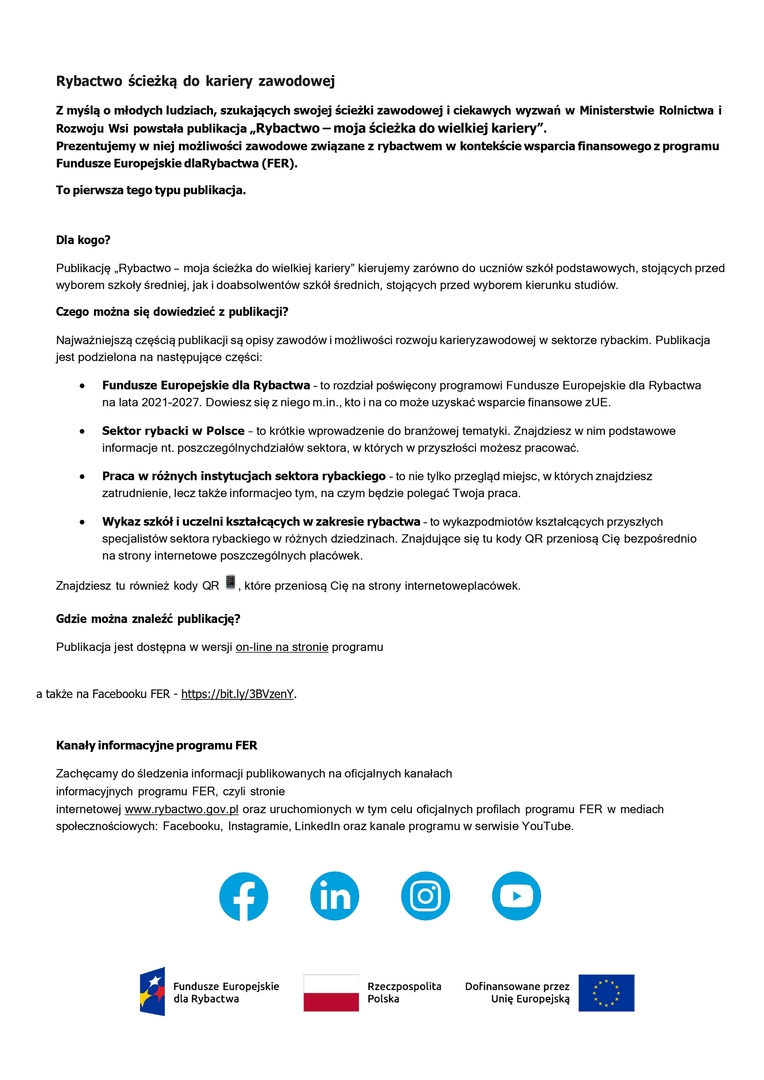 "Rybactwo- moja ścieżka do wielkiej kariery"