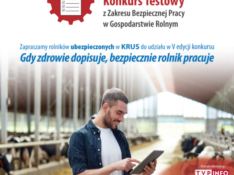 KRUS: Ogólnopolski Konkurs Testowy z Zakresu Bezpiecznej Pracy w Gospodarstwie Rolnym