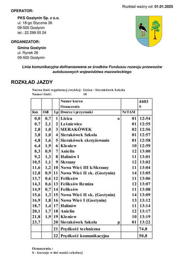 Rozkład jazdy Lisica - Sierakówek_1