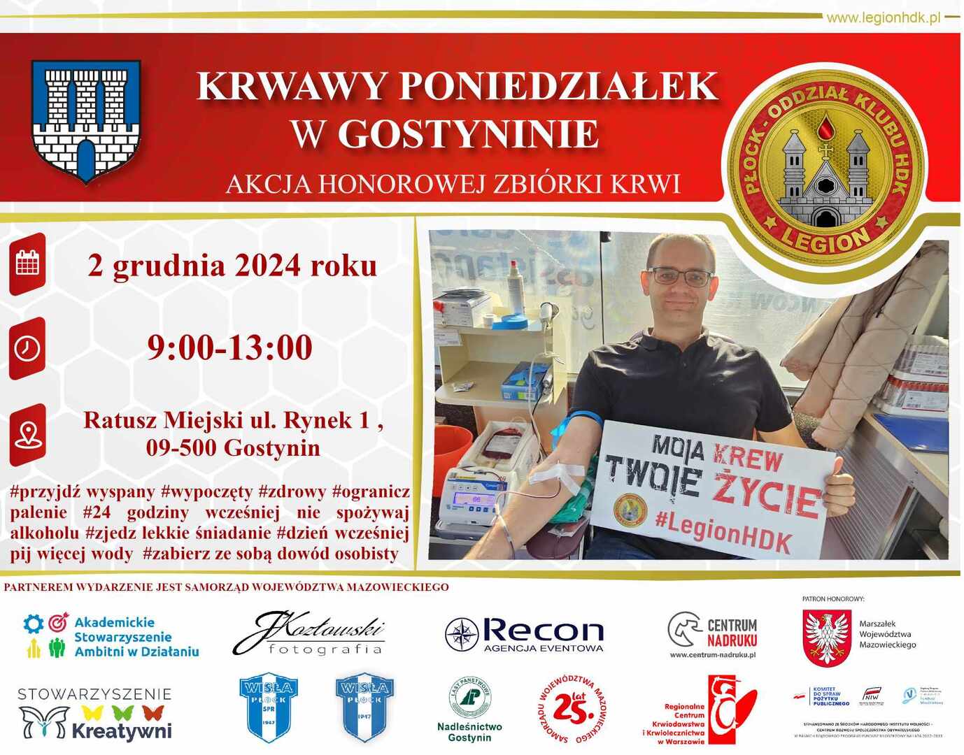 Akcja honorowej zbiórki krwi