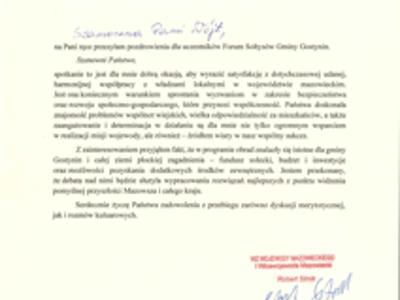 Życzenia - Wojewoda Mazowiecki 