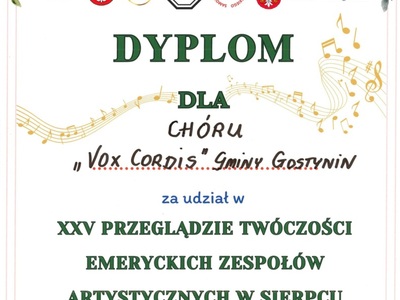 Dyplom dla chóru