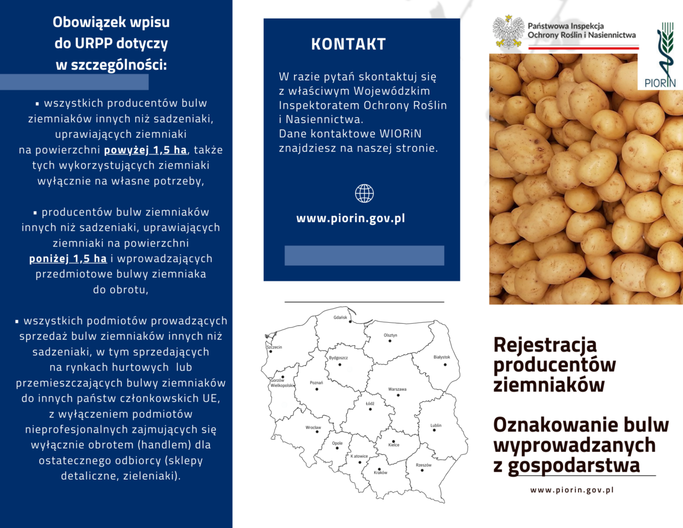 Rejestracja producentów ziemniaków