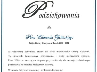 Podziękowanie