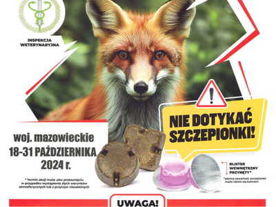 Plakat - szczepienie lisów