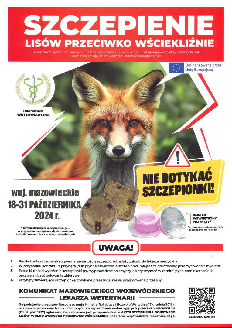 Plakat - szczepienie lisów