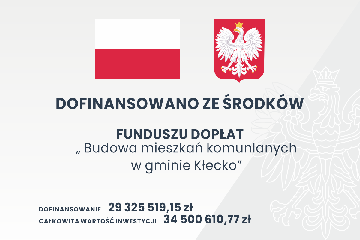 Fundusz dopłat Budowa Mieszkań komunlanych w gminie Kłecko