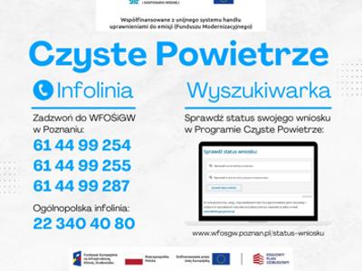 Informacja graficzna odnośnie nowego programu czyste powietrze
