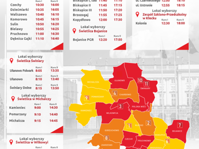 Wybory prezydenckie 2025 - transport do lokali wyborczych