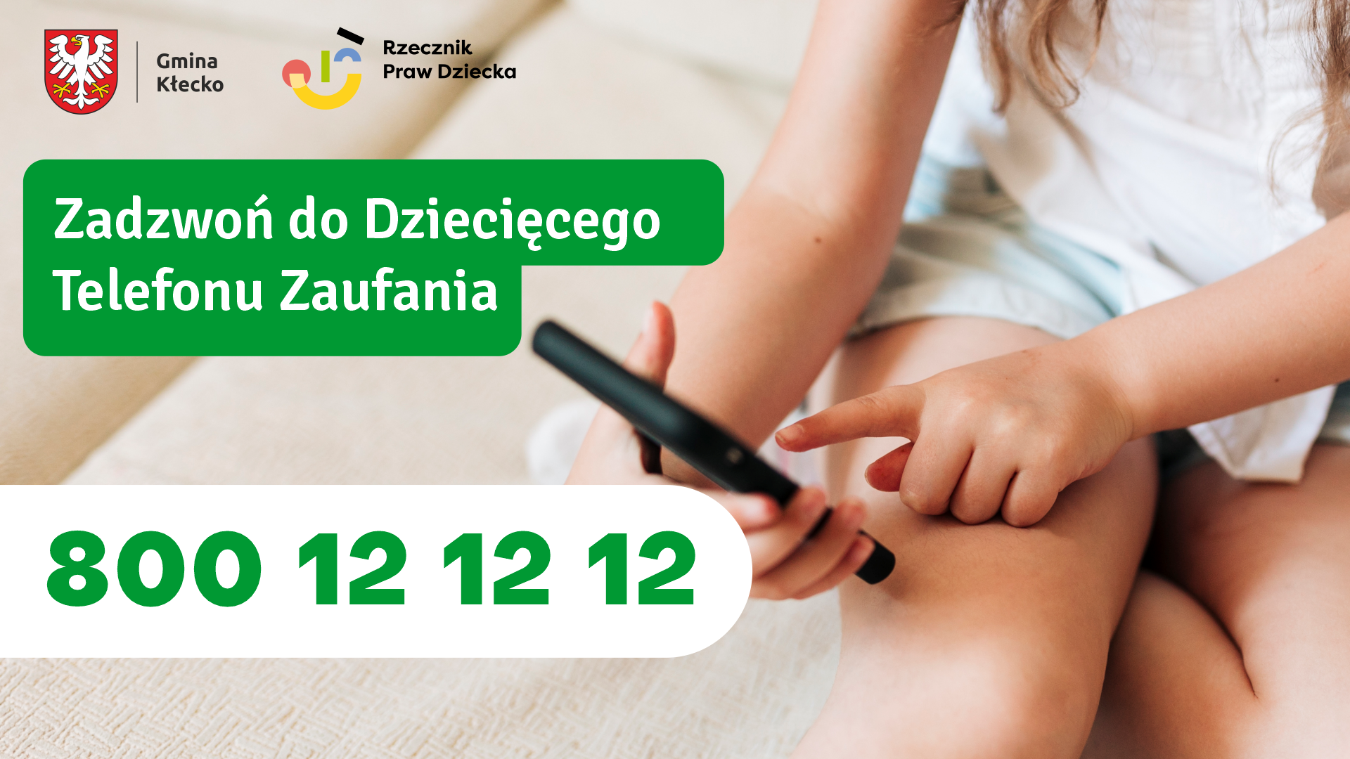 Rezcnik Praw Dziecka telefon 800 12 12 12