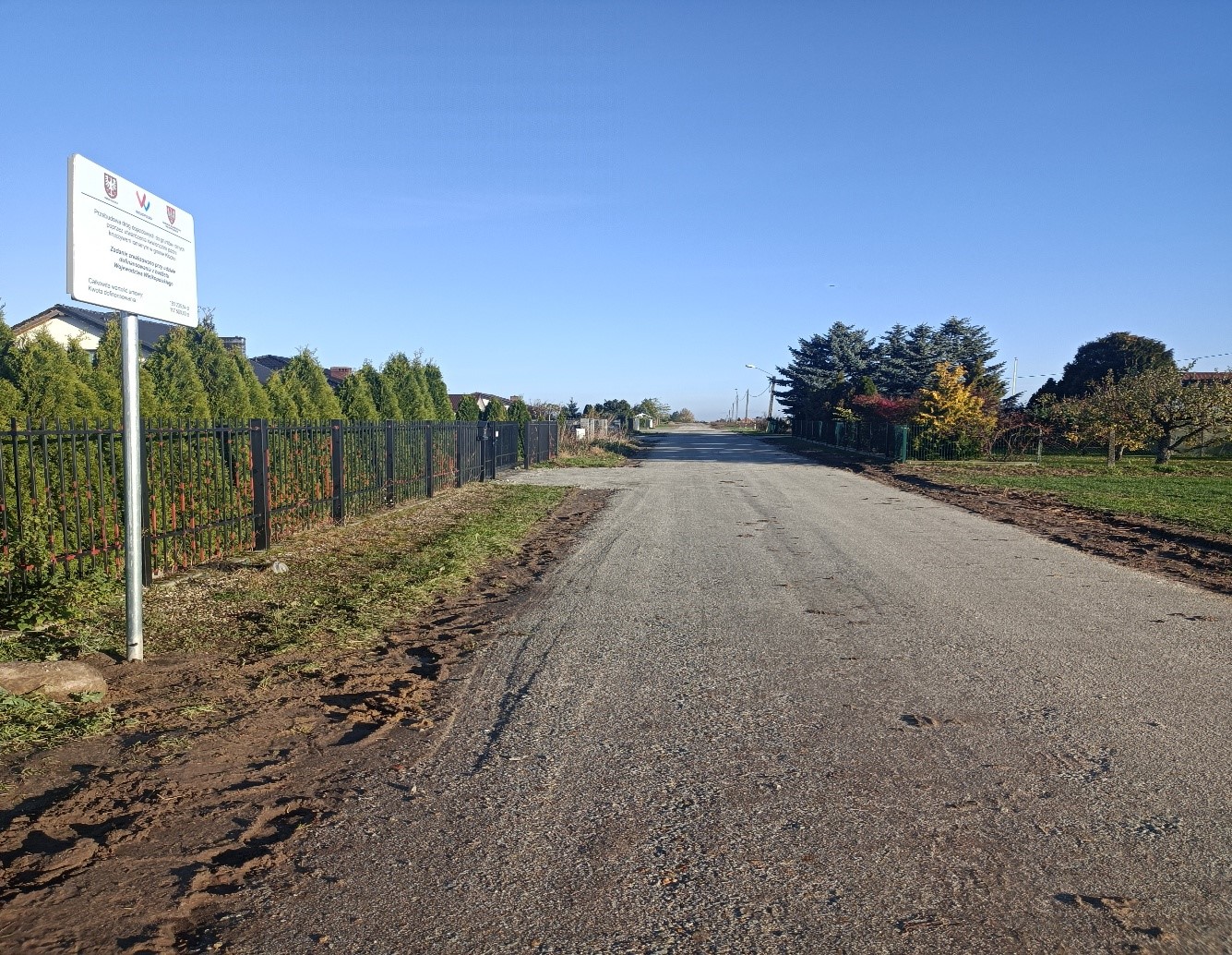 Droga gruntowa po remoncie