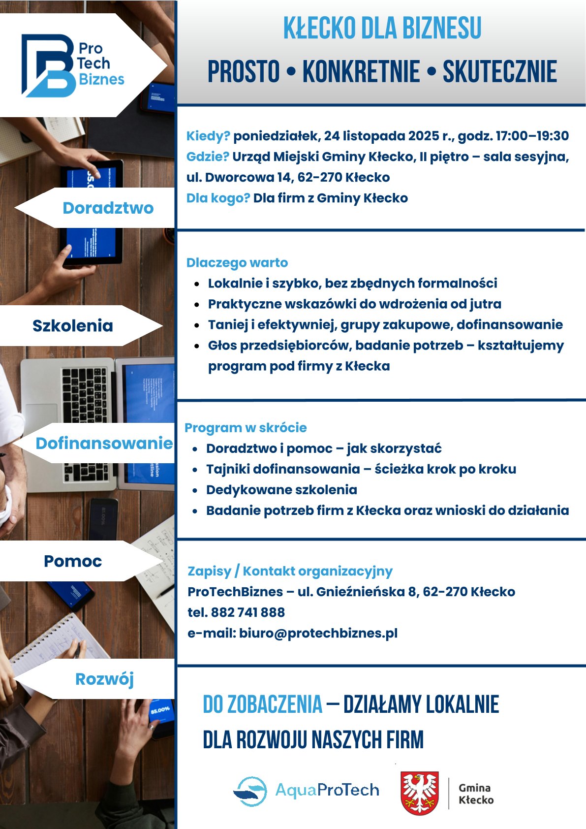 Zaproszenie - Spotkanie dla Przedsiębiorców z Kłecka 24.11.2025 v2