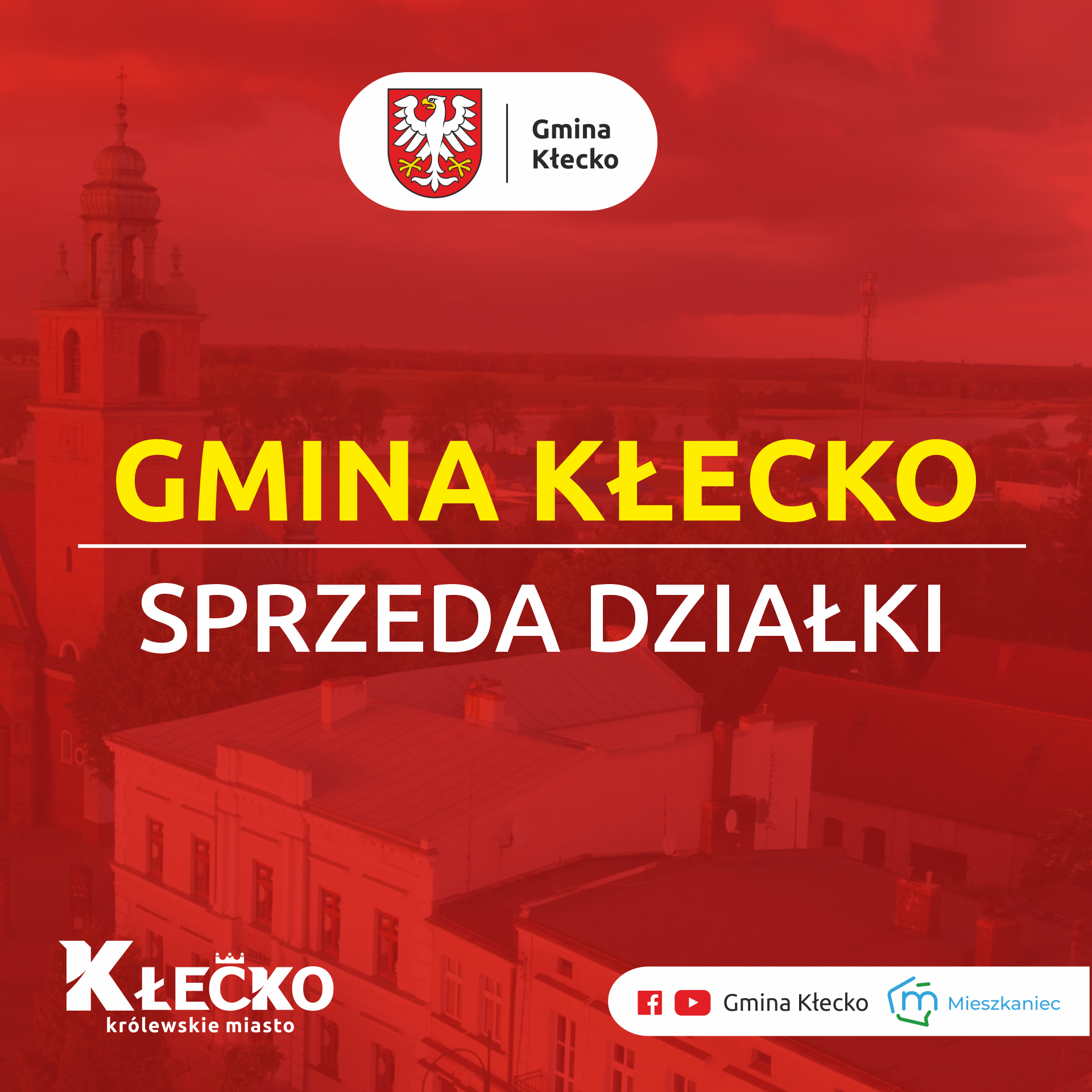 Grafika ogłoszenie sprzedaz działek gminnych
