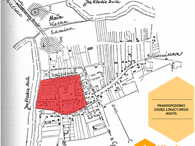 infografika - mapa  prawdopodobnego zasięgu lokacyjnego miasta