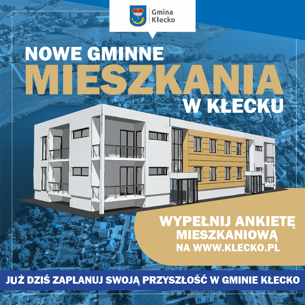 Informacja o nowych mieszkaniach gminnych w Kłecku