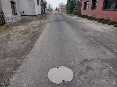 odtworzona nawierzchnia po budowie sieci kanalizacyjnej 