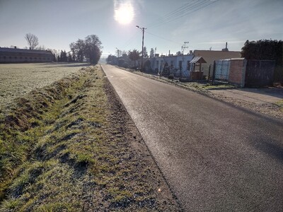 odtworzona nawierzchnia po budowie sieci kanalizacyjnej 