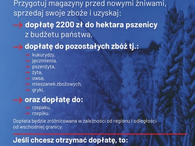 Dopłaty przed zniwami