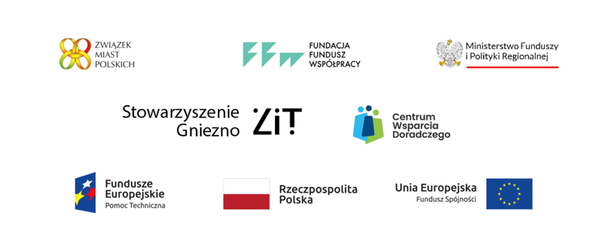 Logotypy organizatorów i instytucji finansujących spotkanie ZIT w Kłecku
