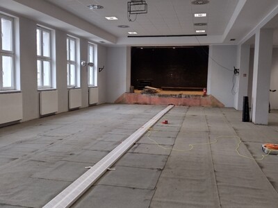 Wymiana parkietu w Miejsko-Gminnym Ośrodku Kultury w Kłecku