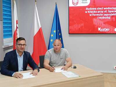 Podpisanie na rozbudowę sieci wodociągowej