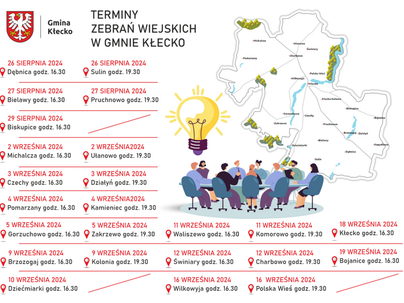 Terminy zebrań wiejskich 2024